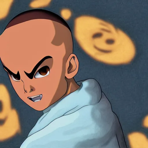 Prompt: Avatar Aang in the style of WLOP