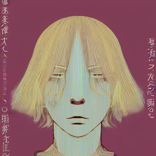 Prompt: a portrait of porter robinson blonde by inio asano, beeple and james jean, chiho aoshima color scheme