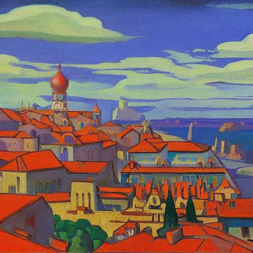 Prompt: city of stavropol, city landscapes, city photos, art by nicholas roerich,