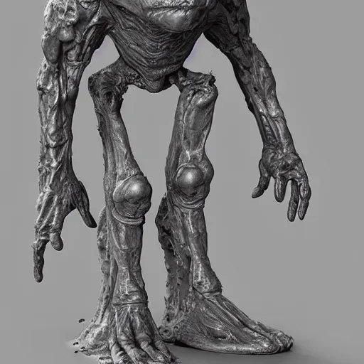 Image similar to a sad Roswell grey alien standing near his crashed burning spacecraft, a hologram by Alan Bean, featured on zbrush central, hurufiyya, zbrush, polycount, airbrush art