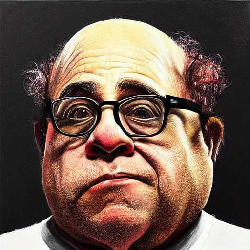 Prompt: Danny Devito painting by James Jean