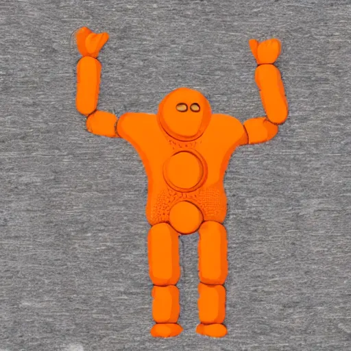 Prompt: giant orange humanoid