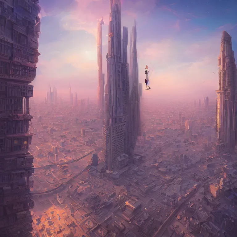 Prompt: A beautiful ultra detailed matte painting of riyadh at DAWN, cinematic lighting, vivid, byCyril Rolando, David Wiesner, unreal engine, featured on artstation