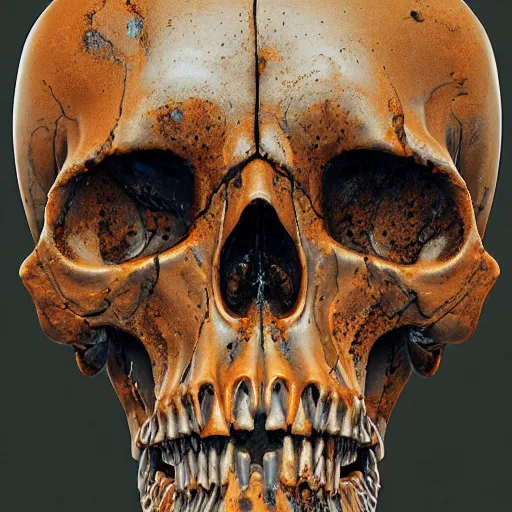 Image similar to portrait_of_a_melting_skull._intricate_abstract._intricate_artwork._by_Tooth_Wu_wlop_beeple_dan_mumford._octane_render_trending_on_artstat