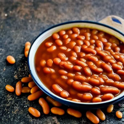 Image similar to a can of baked beans. a man of baked means. a fan of baked beans.