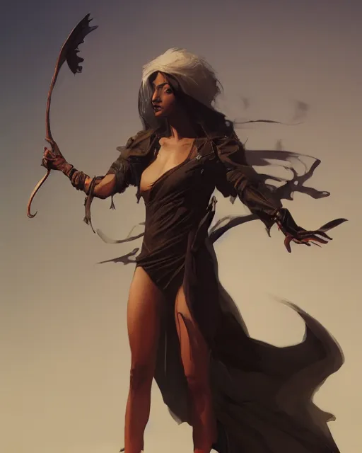 Image similar to hyper realistic photo of seductive sorceress, full body, cinematic, artstation, cgsociety, greg rutkowski, james gurney, mignola, craig mullins, brom