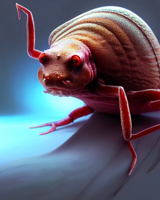 Image similar to ant axolotl snail, (((artstation, concept art, smooth, sharp focus, artgerm, Tomasz Alen Kopera, Peter Mohrbacher, donato giancola, Joseph Christian Leyendecker, WLOP, Boris Vallejo))), octane render, unreal engine, 3d render, , octane render, nvidia raytracing demo, grainy, muted