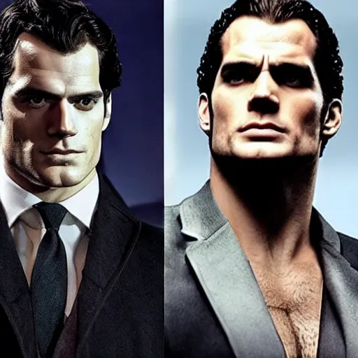 Image similar to Henry Cavill as a JoJo