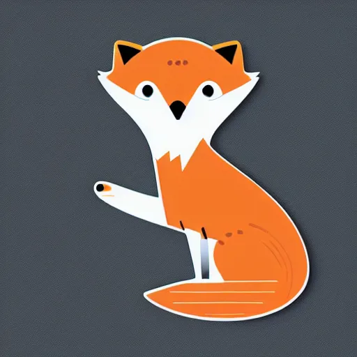 Prompt: fox subject, sticker, highly detailed, colorful, illustration, smooth and clean vector curves, no jagged lines, vector art, logo