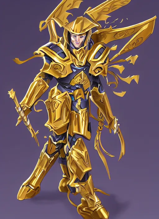 Image similar to gold paladin by kekai kotaki