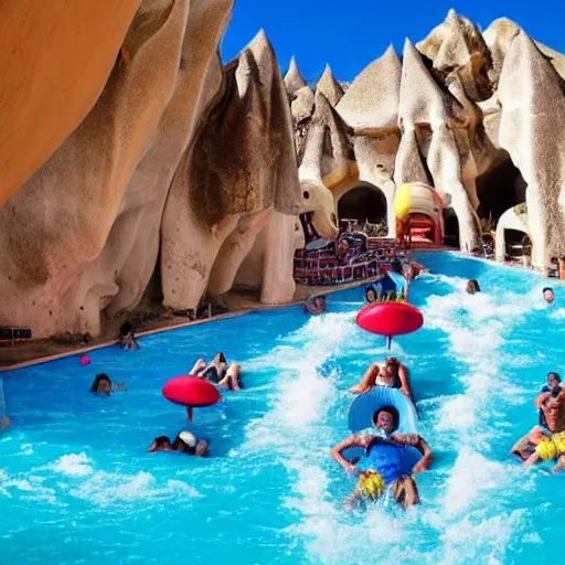 Image similar to cappadocia waterpark with water slides