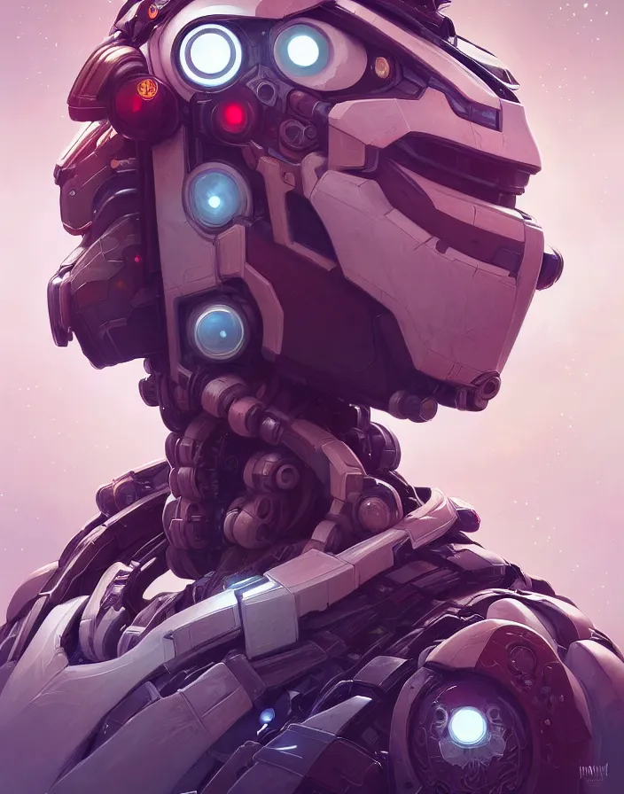 Image similar to symmetry!! portrait of a robot astronaut, floral! horizon zero dawn machine, intricate, elegant, highly detailed, digital painting, artstation, concept art, smooth, sharp focus, illustration, art by artgerm and greg rutkowski and alphonse mucha, 8 k