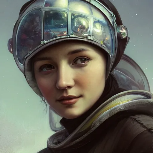 Prompt: A close up portrait on the street of Russian sleeping quarters on the moon, Norilsk, sci-fi, fantasy, intricate, very very beautiful, elegant, highly detailed, digital painting, artstation, concept art, smooth, sharp focus, illustration, art by artgerm and greg rutkowski and alphonse mucha