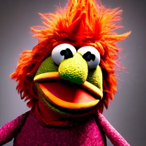 Prompt: studio portrait still of muppet!!!!! heat miser!!!!!! as a muppet muppet as a muppet, 8 k, studio lighting, key light,