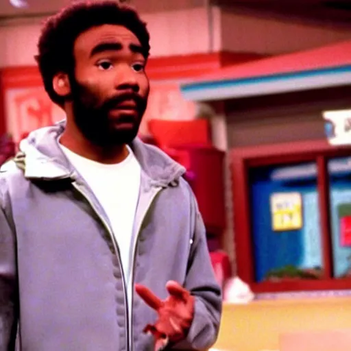 Prompt: tv still of donald glover starring in kenan & kel ( 1 9 9 9 )