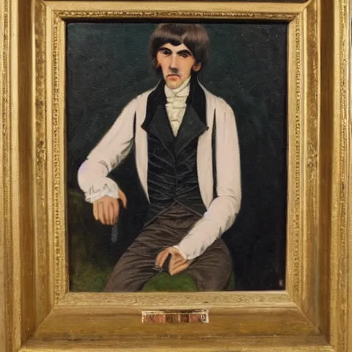 Image similar to regency era painting of a young george harrison