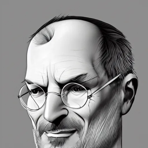 Image similar to concept art of steve jobs head in jar, biological hacking by giger and jama jurabaev, still film, cinematic shot, brush hard, artstation, for aaa game, high quality, brush stroke