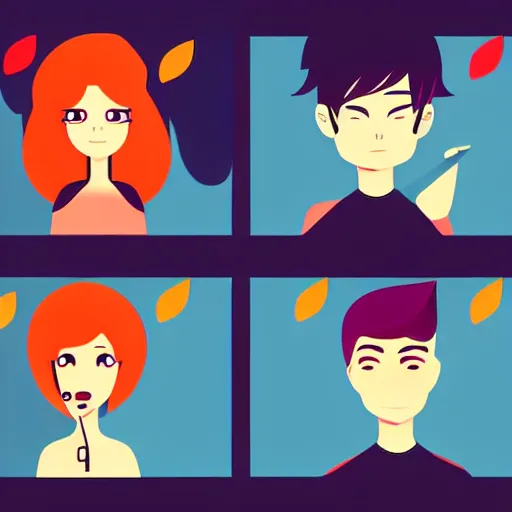 Image similar to 2 d character design, music group, vector art, digital art, portrait, 4 k, 8 k, sharp focus, smooth, illustration, concept art, pop band