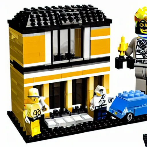 Image similar to mar - a - lago fbi raid lego set