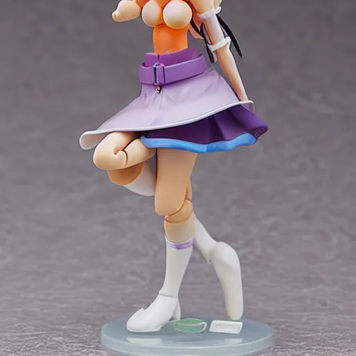 Prompt: Figma figurine of an anime girl with froggy clothing