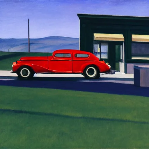 Image similar to Driv3r, by Edward Hopper