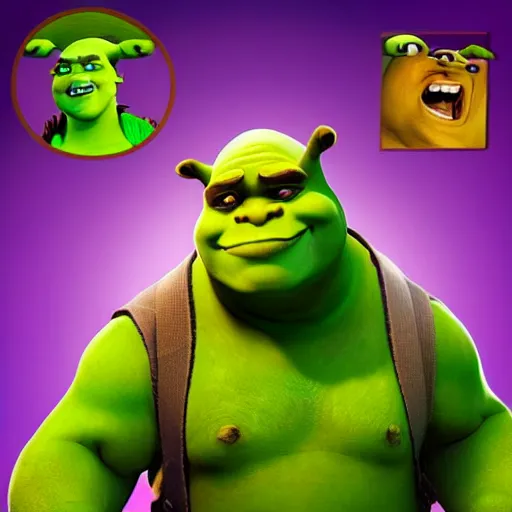 Prompt: “Shrek as a fortnite character”