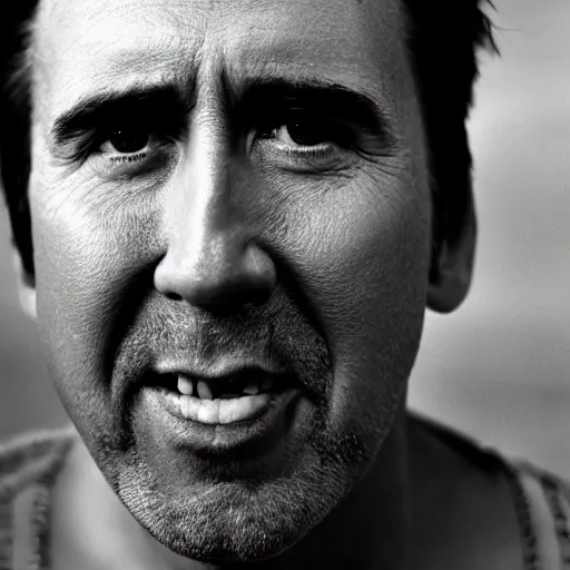 Image similar to nicholas cage close - up by steve mccurry