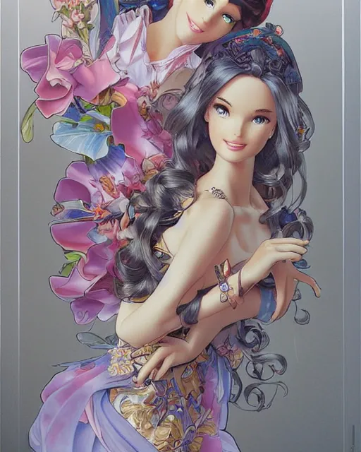 Image similar to if barbie were a real girl, beautiful shadowing, 3 d shadowing, reflective surfaces, 8 k, beautifully detailed pencil illustration, intricate, epic composition, masterpiece, bold complimentary colors. stunning masterfully illustrated by artgerm, range murata, alphonse mucha