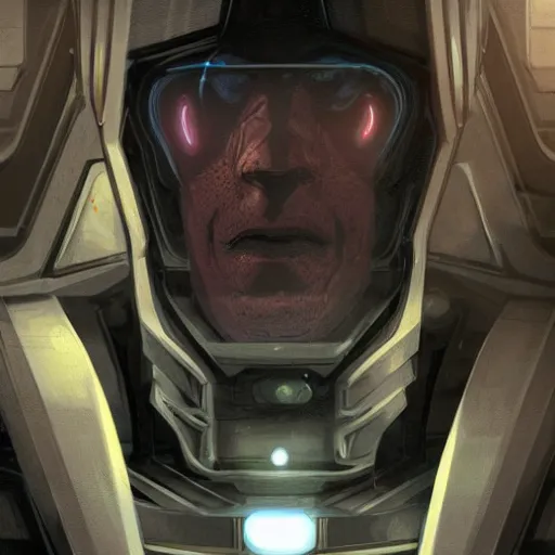 Image similar to detailed character concept art close up portrait of a detailed and hi - tech reconnaissance robot in an empty chamber, artstation, award - winning realistic sci - fi concept art by greg rutkowski and yoshitaka amano, in the style of moebius, flat pop color surrealist artwork.