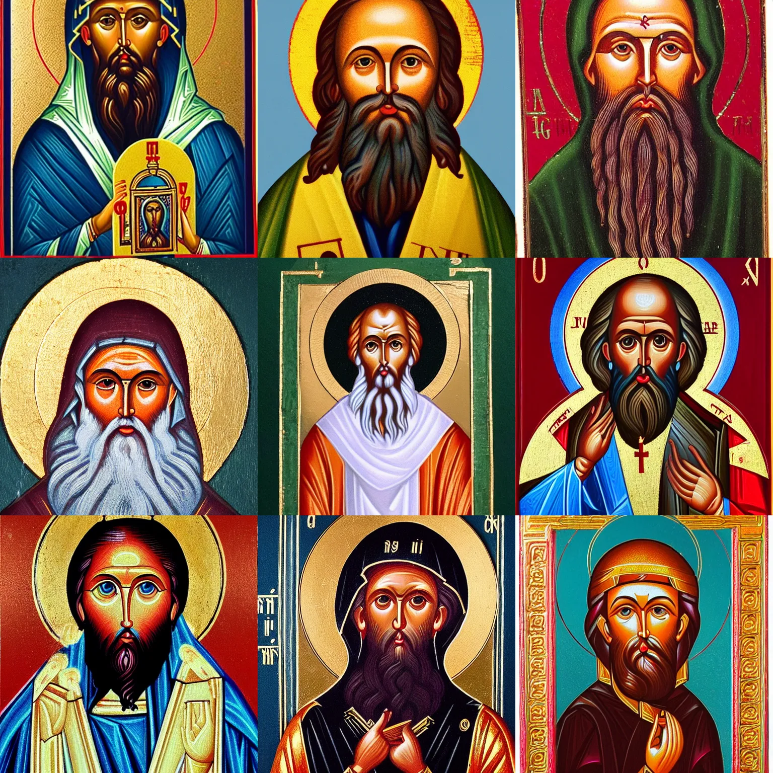High Quality Photo Of Orthodox Iconographer Jonathan Stable Diffusion