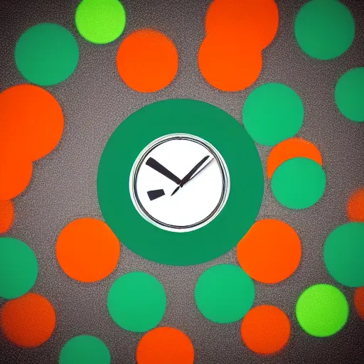 Prompt: new tik tok logo, logo design, color scheme, centered, orange, green, white,