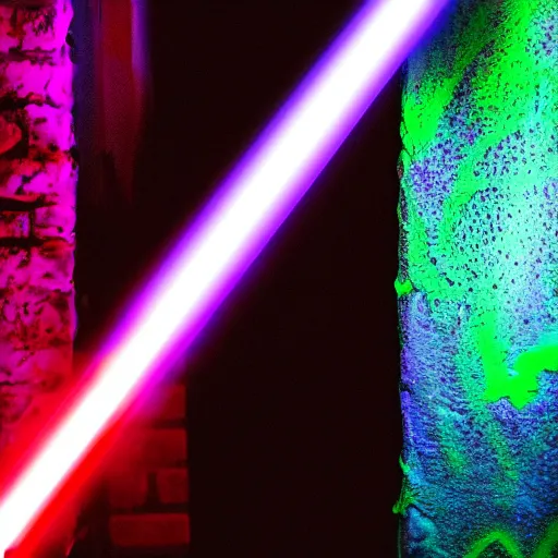 Image similar to a light saber made of a lava lamp, photography