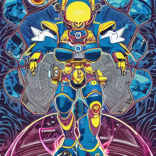 Prompt: Tengen Tonpa Gurenn Lagann, mega spiral power, by James Jean and dan mumford and strongstufftom