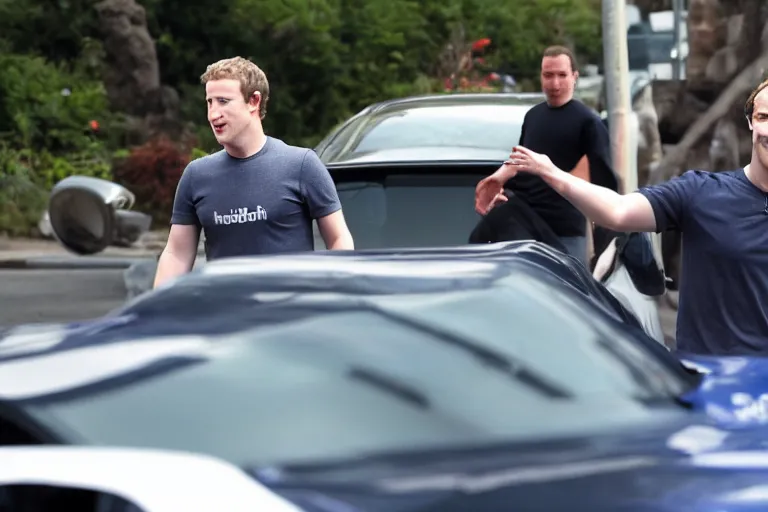 Prompt: mark Zuckerberg using nos in the fast and the furious