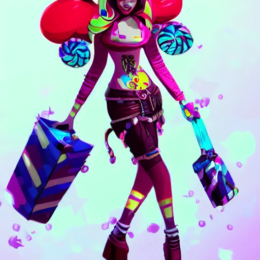 Image similar to candypunk character concept, trending on artstation