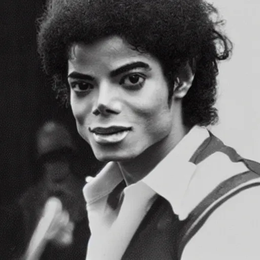 Prompt: a young michael jackson, early days of his career