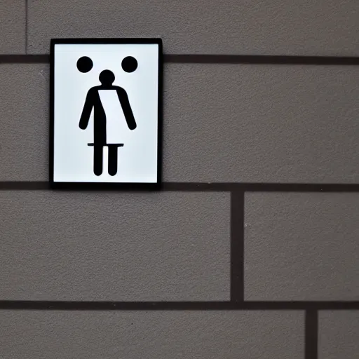 Prompt: nonbinary toilet sign