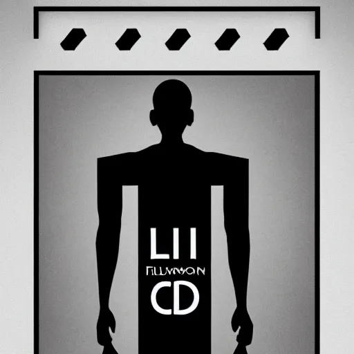 Image similar to poster for a short dramatic film called'liminal '. the poster follows the concept of liminality and the center element is a tiny wooden door and a silhouette of a man. movie poster, advertisement, high detail, trending on artstation