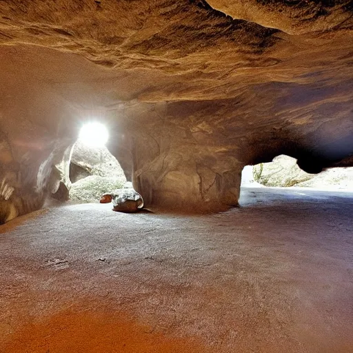 Prompt: an empty cave, craigslist photo