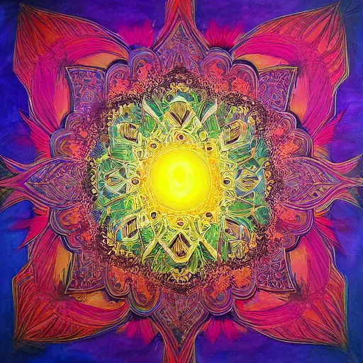 Prompt: an abstract painting that captivates the viewer, illusions, mandala, beautiful, fantasy