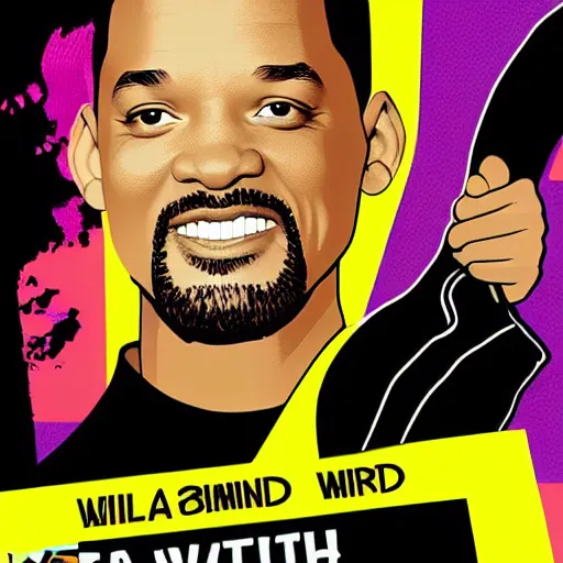 Image similar to will smith slapping obama with a black flip flop, digital art in the style of gta 5 cover art