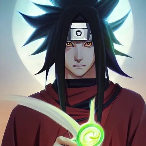 Image similar to portrait of madara uchiha from naruto shippuden, highly detailed, digital painting, artstation, concept art, smooth, sharp focus, illustration, art by artgerm and greg rutkowski and alphonse mucha, beautiful composition