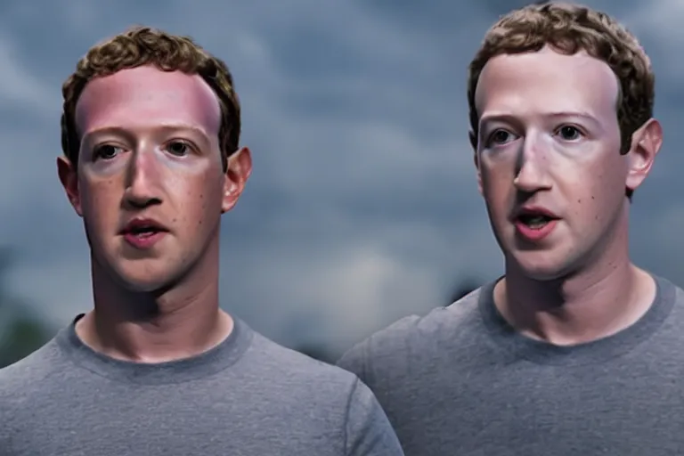 Prompt: film still of Mark Zuckerberg as Vision in Avengers Endgame, 4k