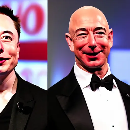 Prompt: live broadcast of an evening of boxing elon musk vs jeff bezos