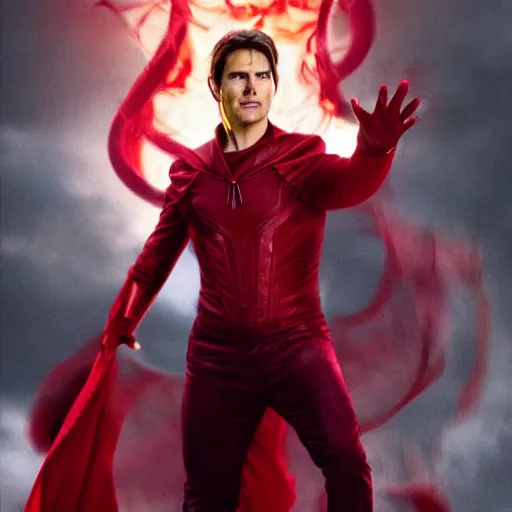 Prompt: tom cruise as the scarlet witch