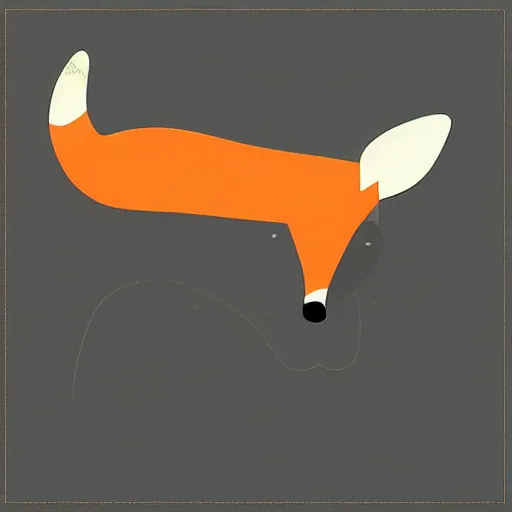 Image similar to a fox pointing to a blank presentation by dean macadam and james gilleard, digital art