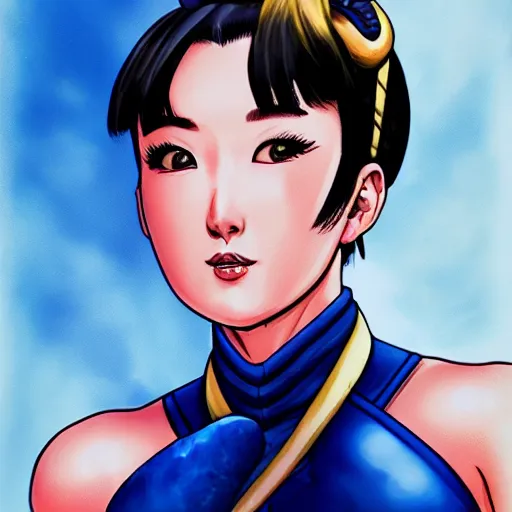 Prompt: portrait of chun li