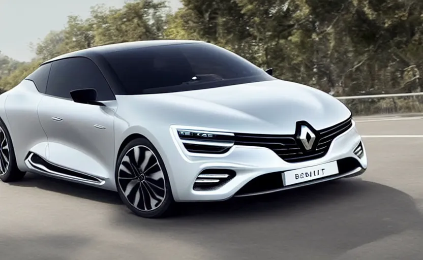 Image similar to renault coupe from 2 0 2 0, viewed from far