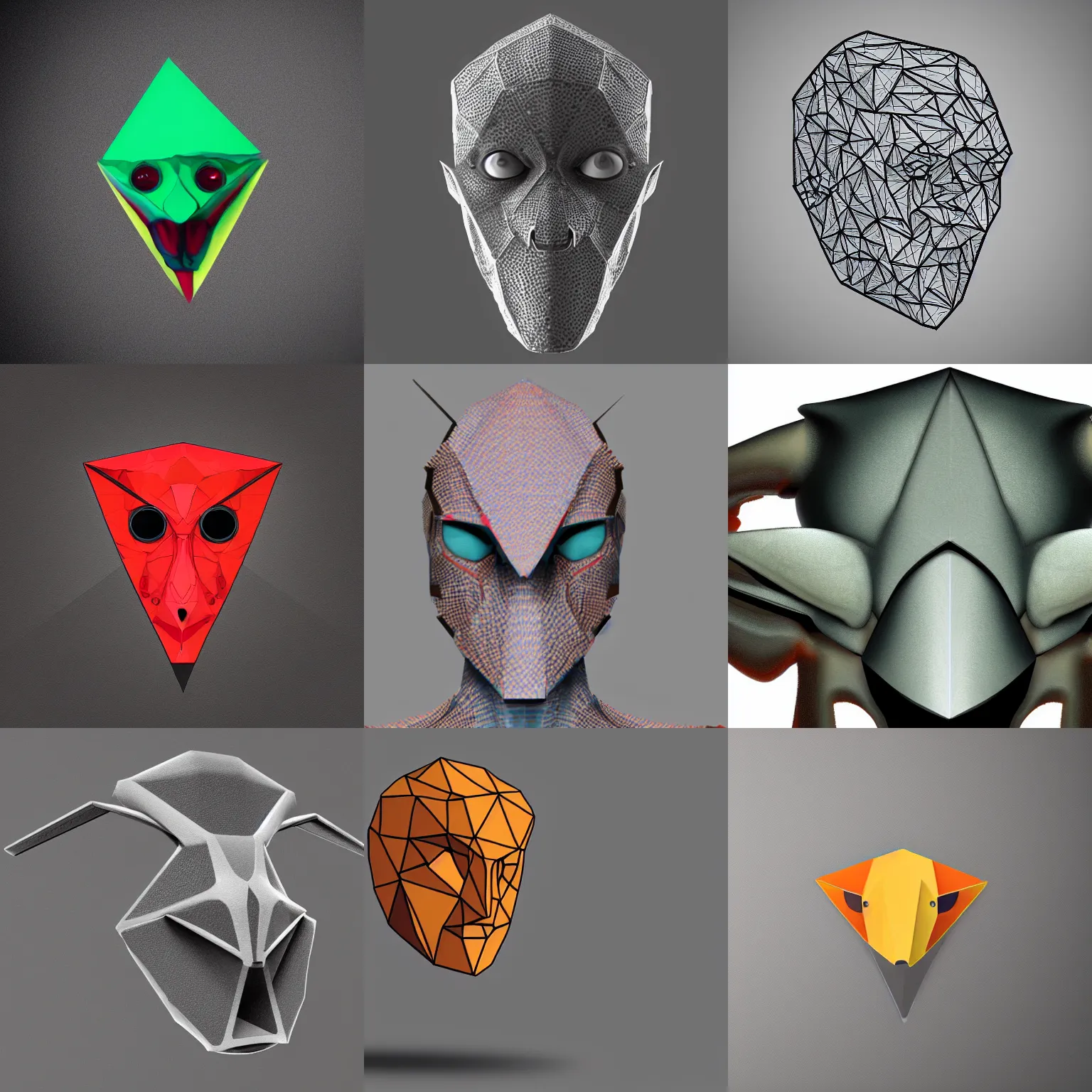 Prompt: flat triangular mantis head, trending on artstation, 8 k