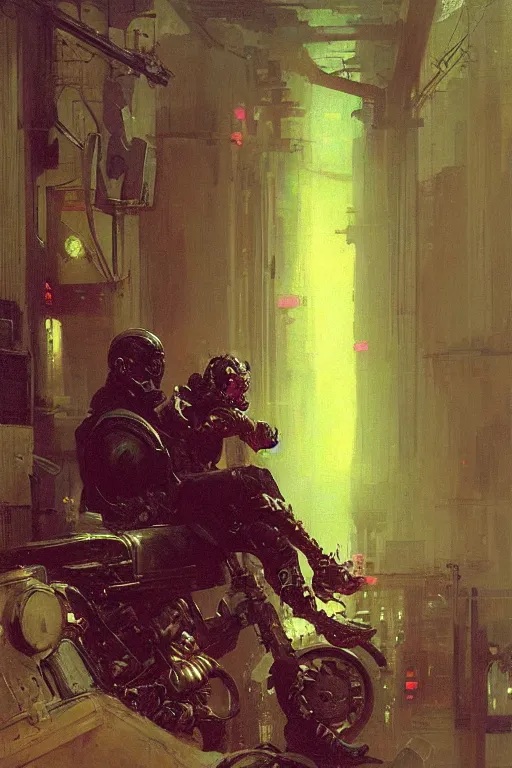 Image similar to cyberpunk by Ilya Repin